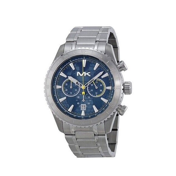 Michael Kors Richardson Chronograph Blue Dial Stainless Steel Mens Watch MK8351 - Picture 1 of 10